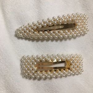 Pearl Barrettes